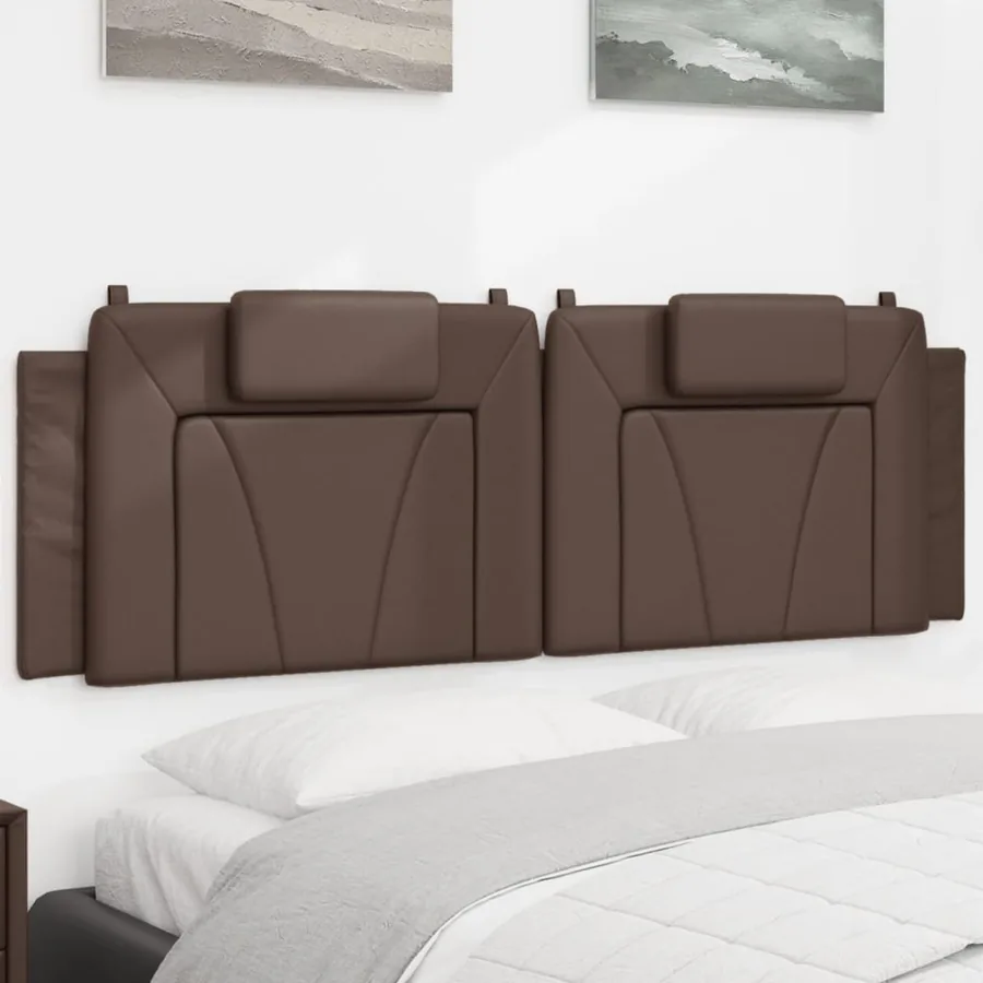 Coussin de tête de lit Viana marron 160 cm similicuir