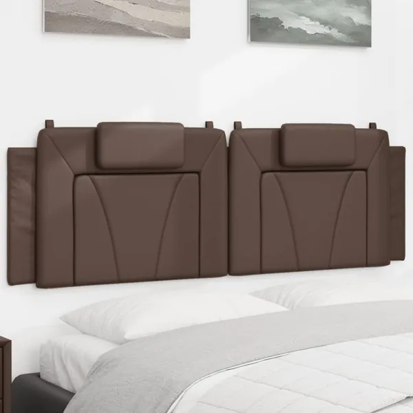 Coussin de tête de lit Viana marron 160 cm similicuir