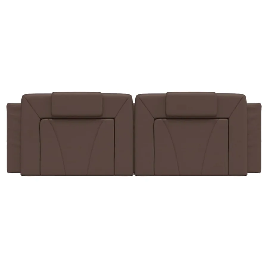Coussin de tête de lit Viana marron 160 cm similicuir - 5