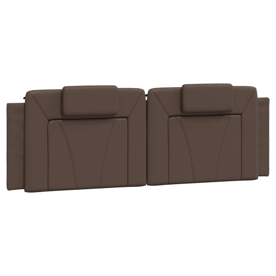 Lit Viana avec matelas marron 160x200 cm similicuir - 5