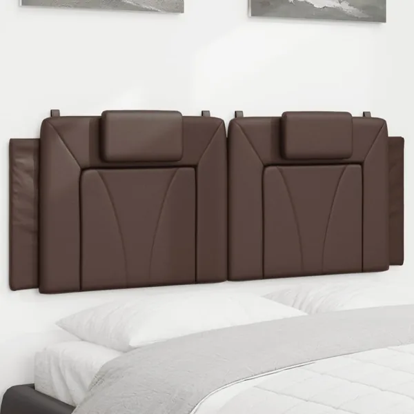 Coussin de tête de lit Viana marron 140 cm similicuir