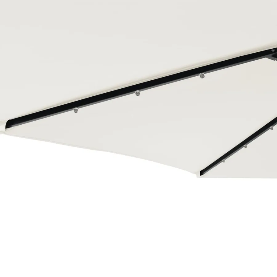 Parasol de jardin avec LED et mât en acier blanc 225x225x212 cm - 10
