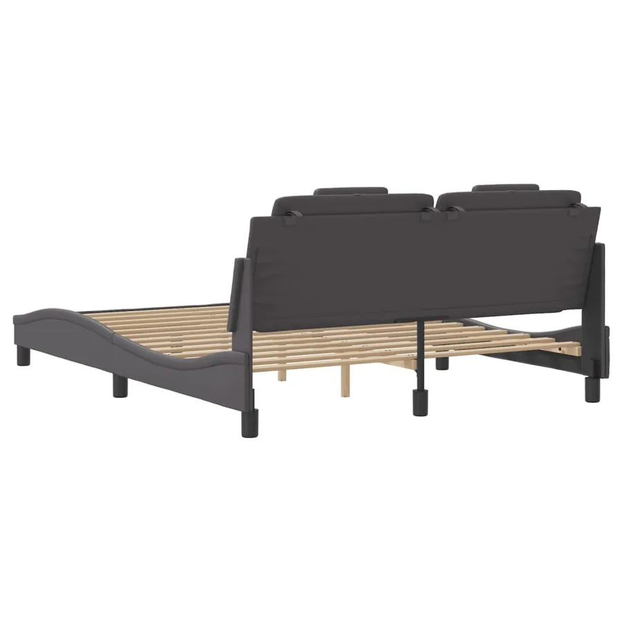 Cadre de lit Viana avec LED sans matelas gris 160x200 cm - 10