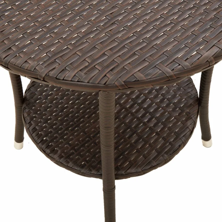 Chaises de jardin inclinables lot de 2 et table résine tressée - 10