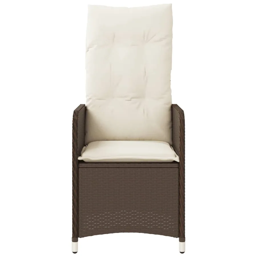 Chaises de jardin inclinables lot de 2 et table résine tressée - 5