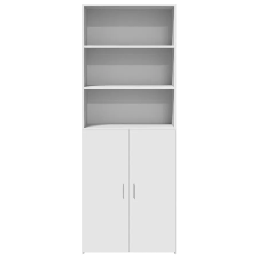 Buffet haut blanc 70x42,5x185 cm bois d'ingénierie - 3