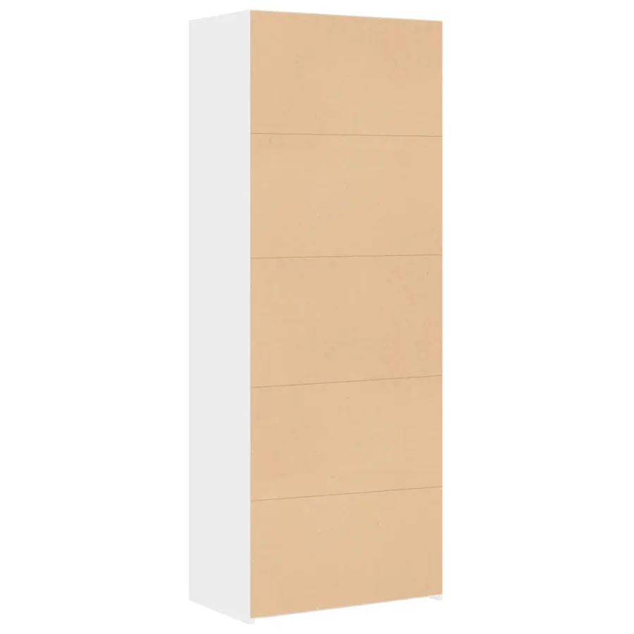 Buffet haut blanc 70x42,5x185 cm bois d'ingénierie - 4