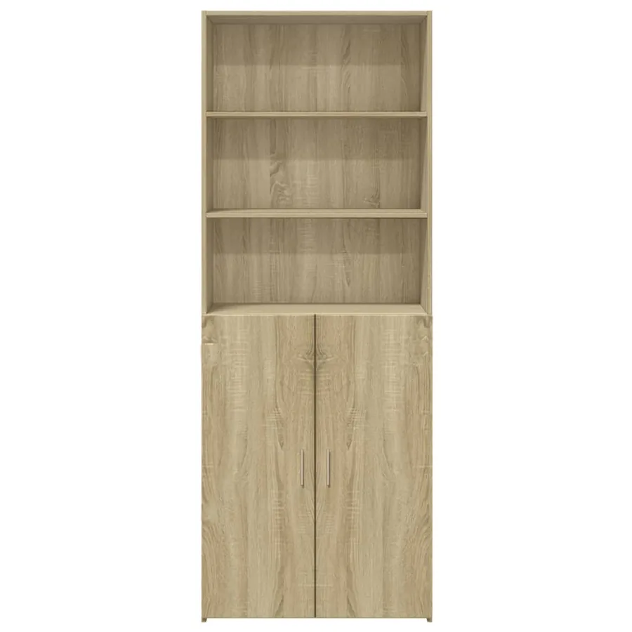 Buffet haut chêne sonoma 70x42,5x185 cm bois d'ingénierie - 3