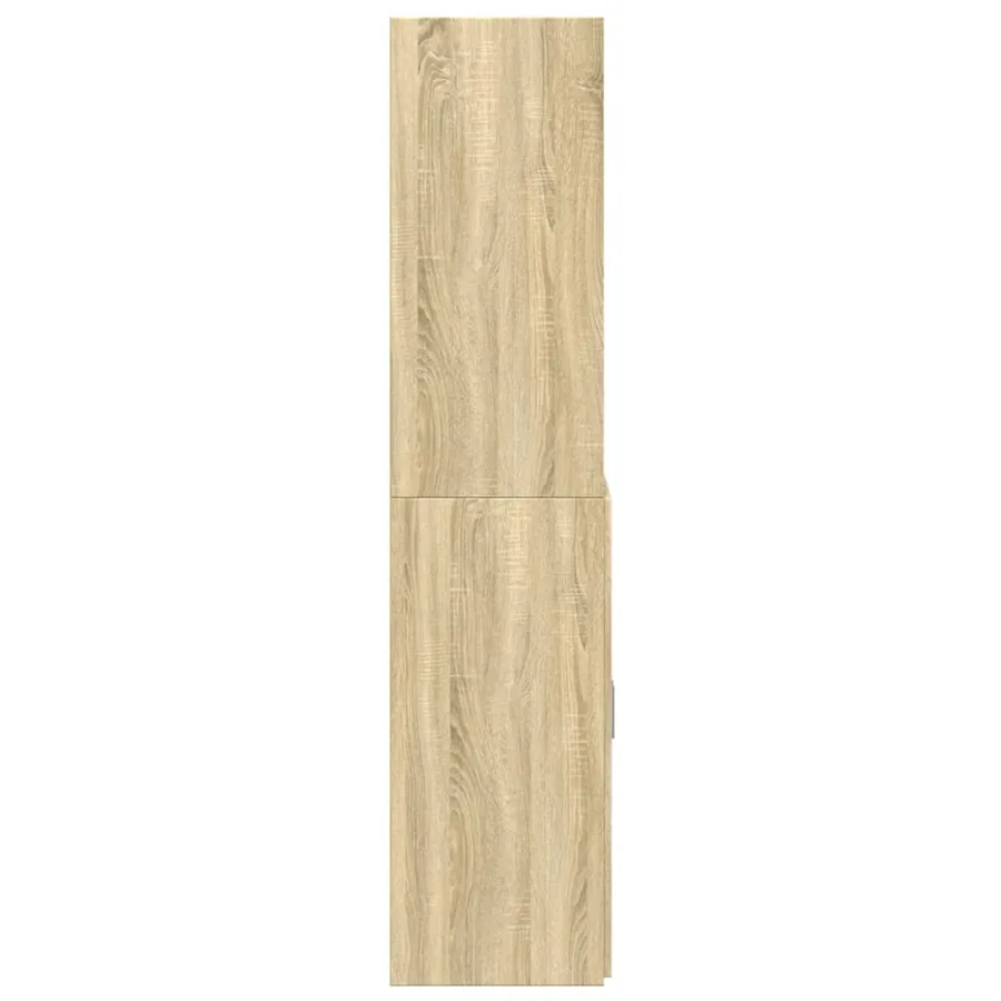 Buffet haut chêne sonoma 70x42,5x185 cm bois d'ingénierie - 5