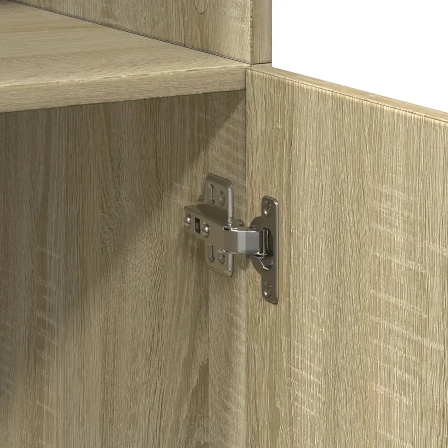 Buffet haut chêne sonoma 70x42,5x185 cm bois d'ingénierie - 6