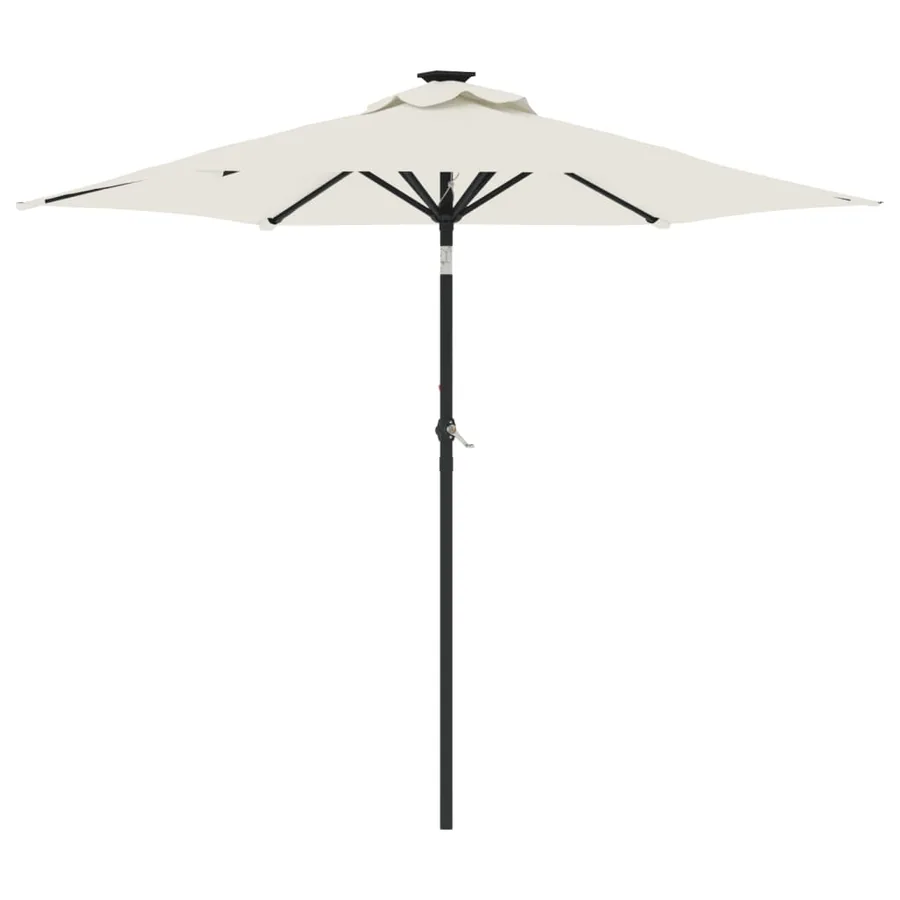 Parasol de jardin avec mât en acier blanc 225x225x212 cm - 2