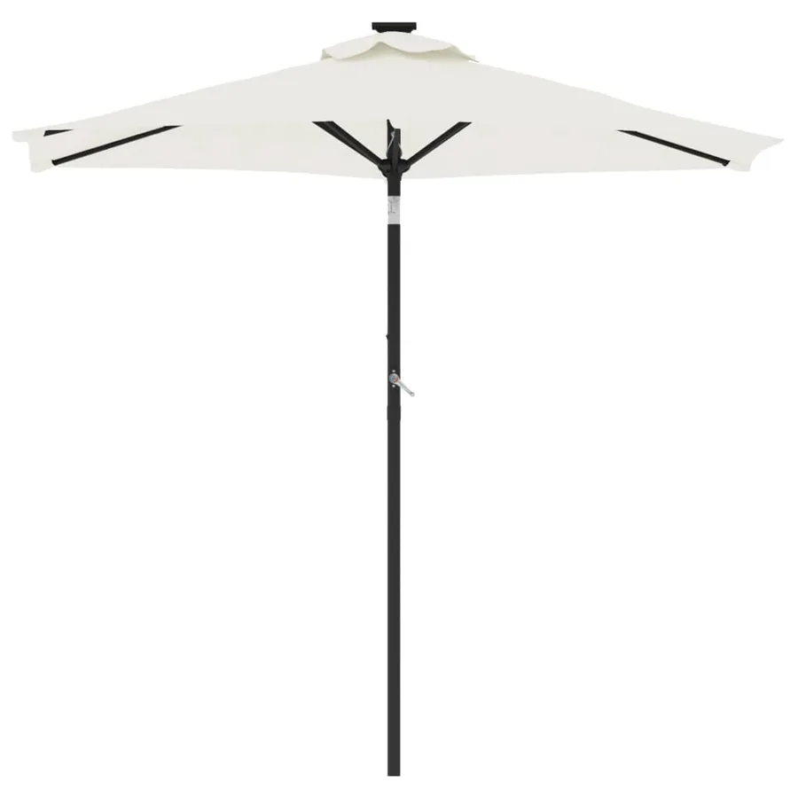 Parasol de jardin avec mât en acier blanc 225x225x212 cm - 3