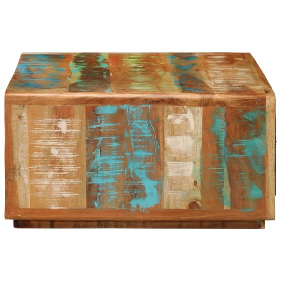 Table basse 89x55x29 cm bois de récupération massif - 3