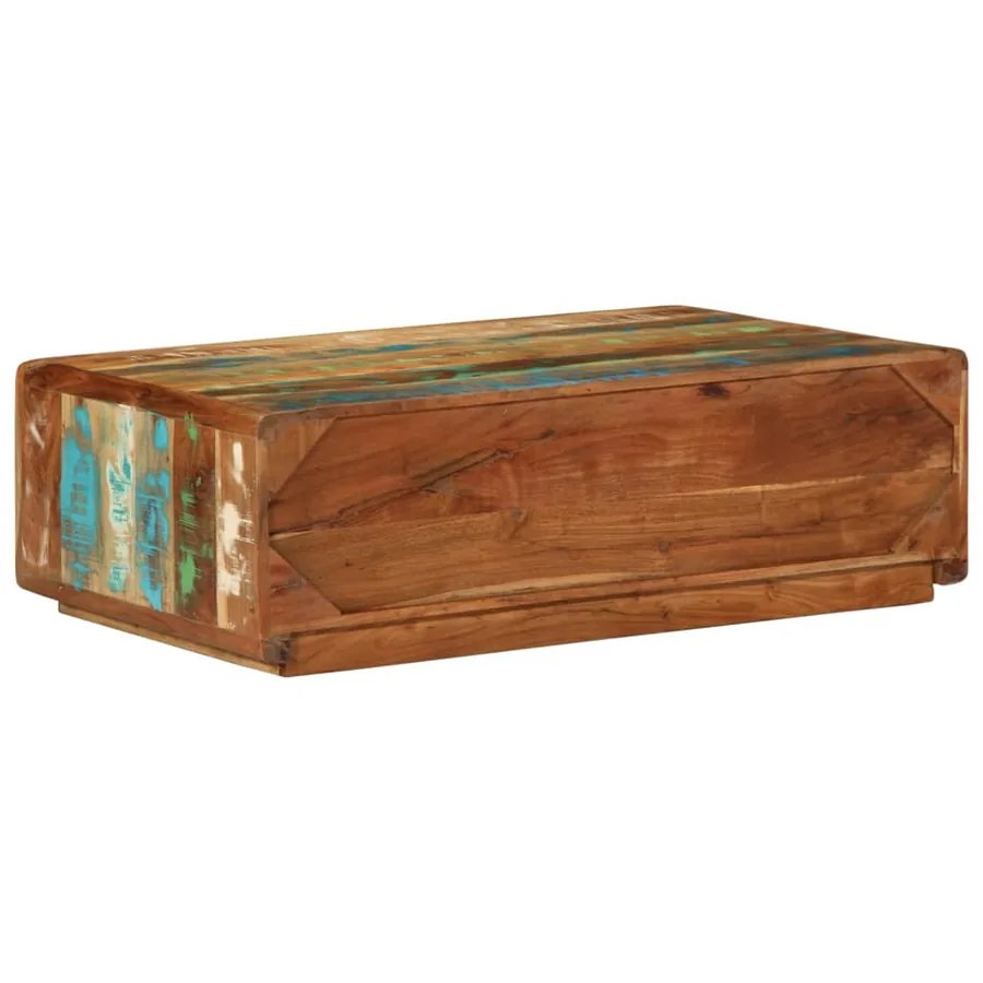 Table basse 89x55x29 cm bois de récupération massif - 4
