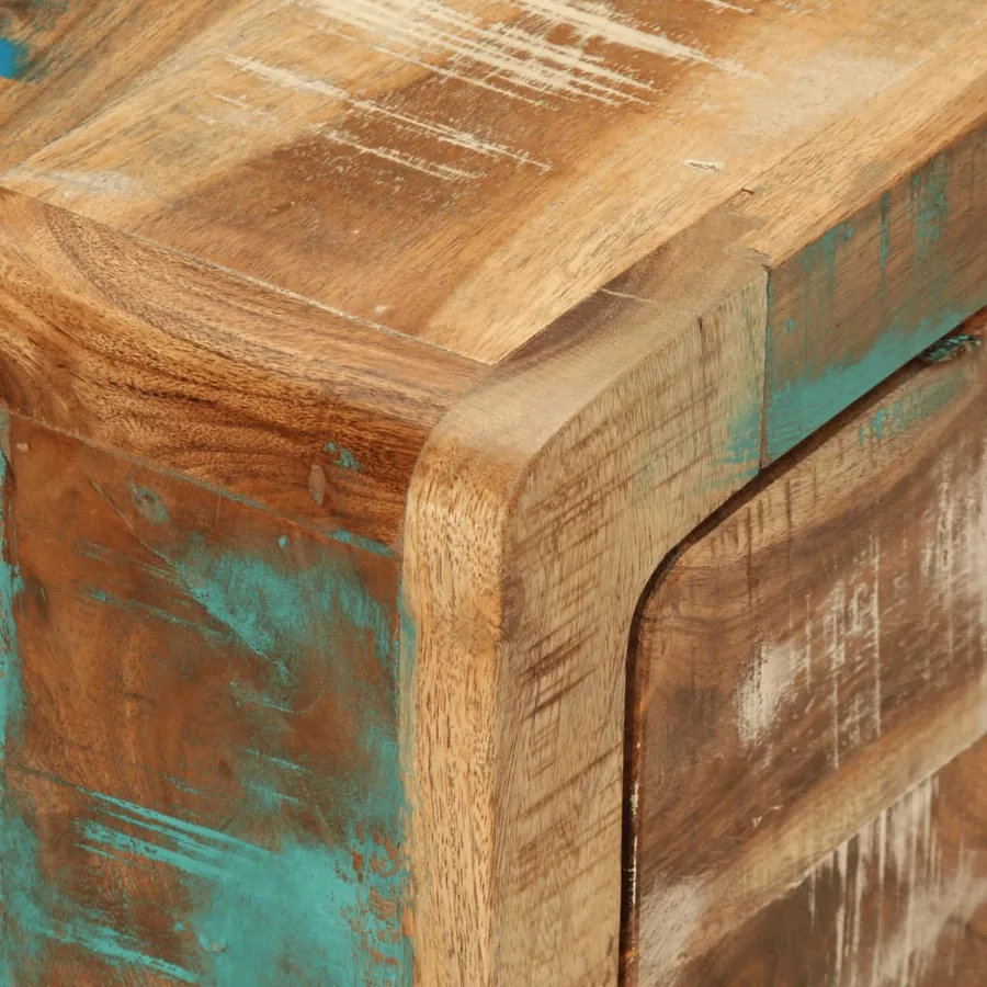 Table basse 89x55x29 cm bois de récupération massif - 6