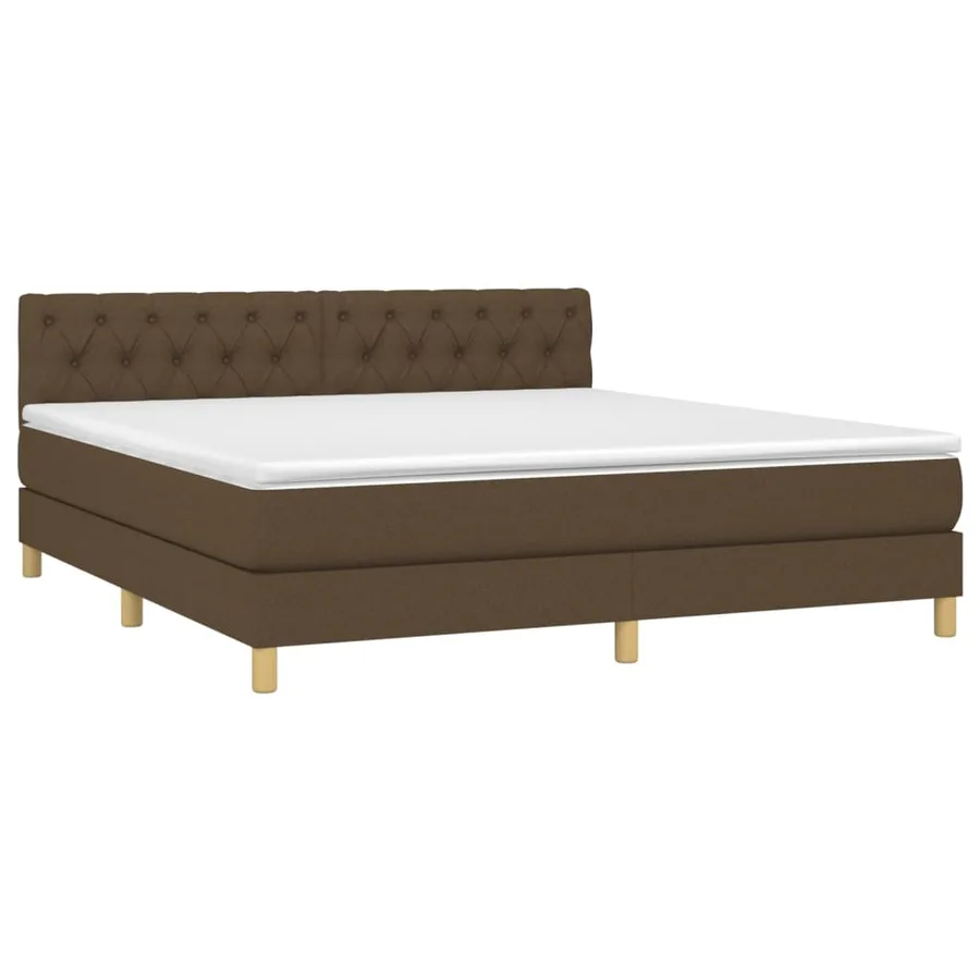 Sommier à lattes de lit avec matelas Marron foncé 160x200 cm - 3