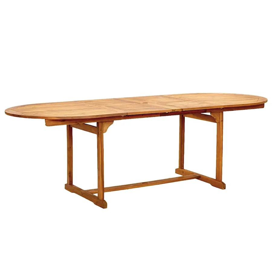Ensemble à manger de jardin 9pcs bois d'acacia solide textilène - 3