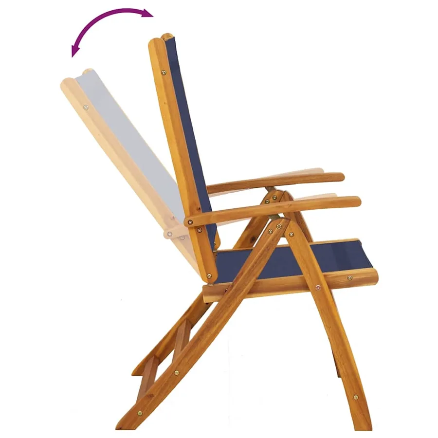 Ensemble à manger de jardin 9pcs bois d'acacia solide textilène - 9