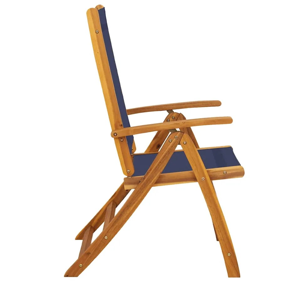 Chaises pliables de jardin lot de 6 bois d'acacia et textilène - 6