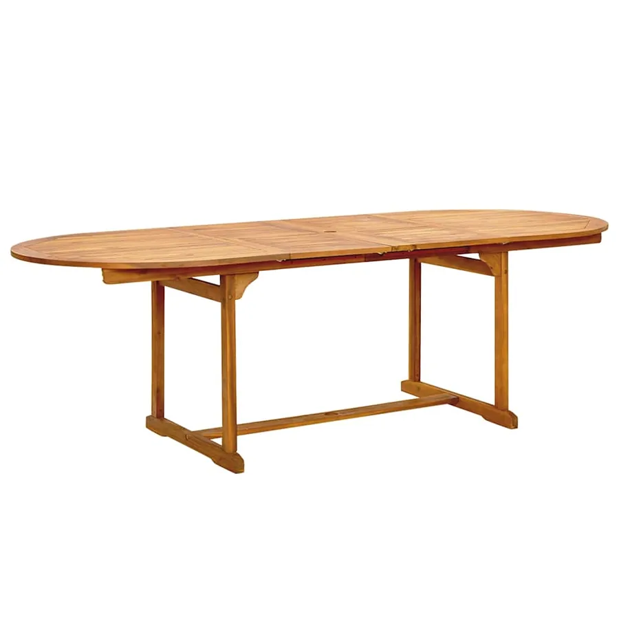 Ensemble à manger de jardin 9pcs bois d'acacia solide textilène - 3