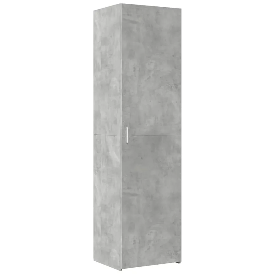 Buffet haut gris béton 50x42,5x185 cm bois d'ingénierie - 2