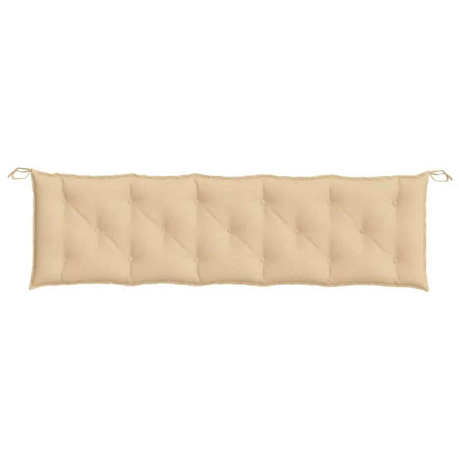 Coussin de banc de jardin beige mélangé 180x50x7 cm tissu - 4