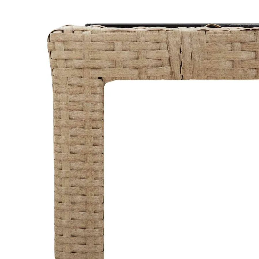 Ensemble de bistro de jardin 7 pcs coussins marron poly rotin - 6