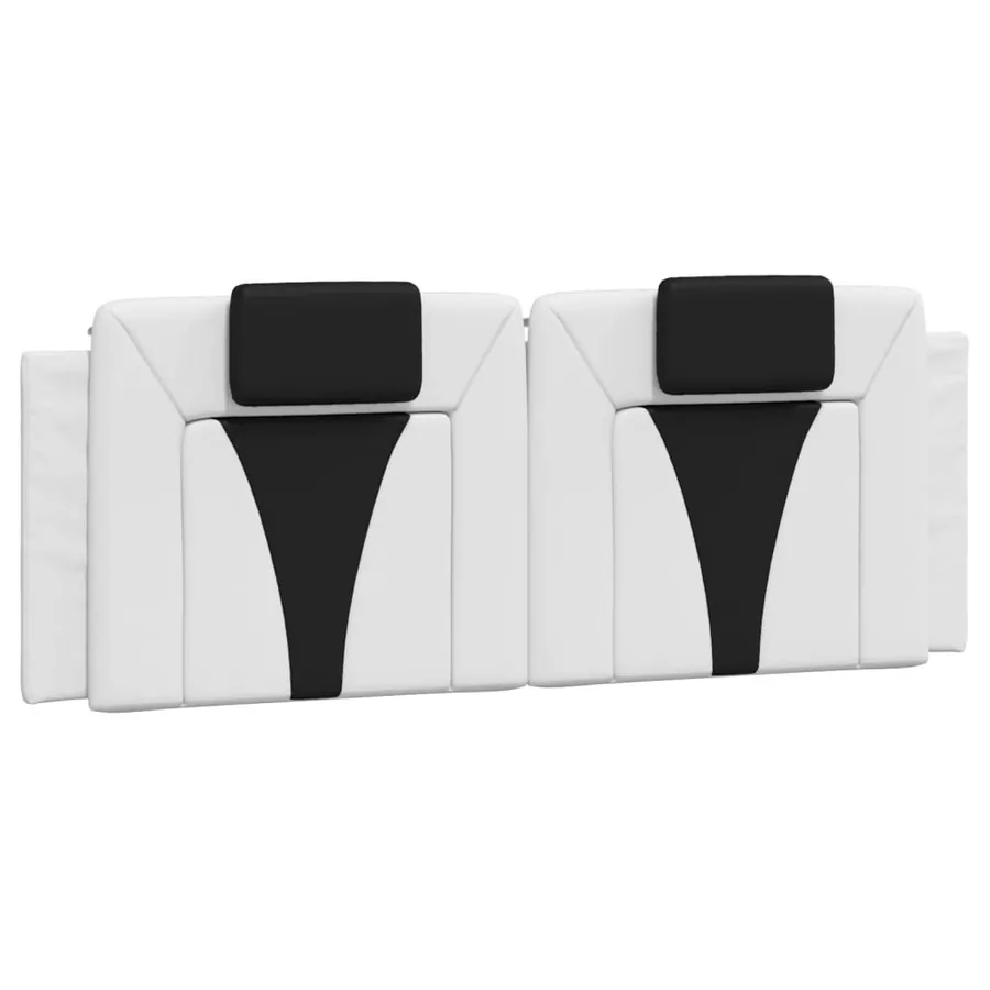Lit Viana avec matelas blanc et noir 140x190 cm similicuir - 5
