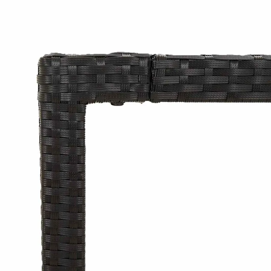 Ensemble à manger de jardin coussins 5pcs Noir Résine tressée - 11