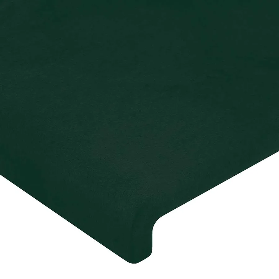 Tête de lit à LED Vert foncé 80x5x118/128 cm Velours - 5