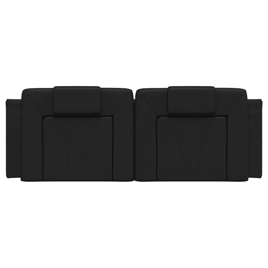 Coussin de tête de lit Viana noir 140 cm similicuir - 5