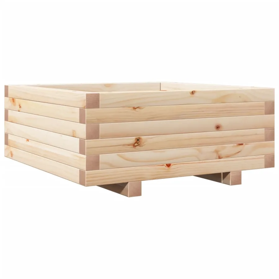 Jardinière 60x60x26,5 cm bois de pin massif - 7