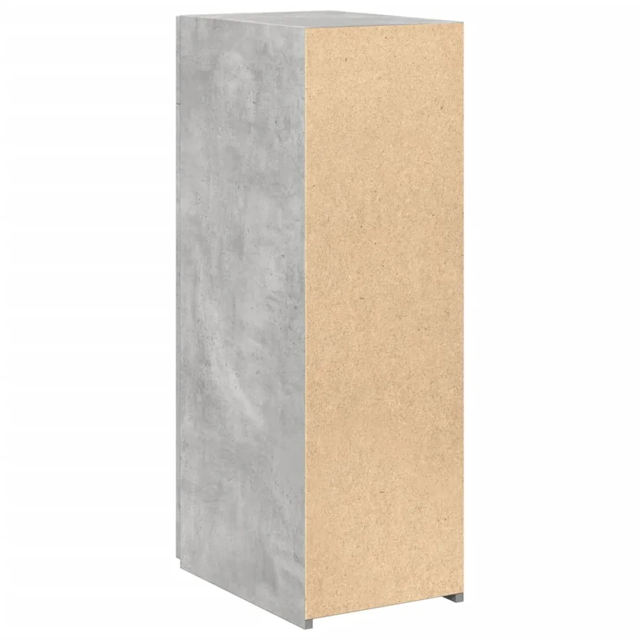 Buffet gris béton 30x42,5x93 cm bois d'ingénierie - 4