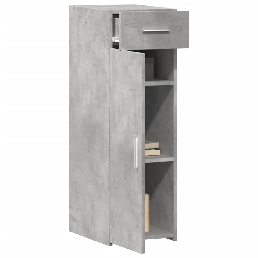 Buffet gris béton 30x42,5x93 cm bois d'ingénierie - 7