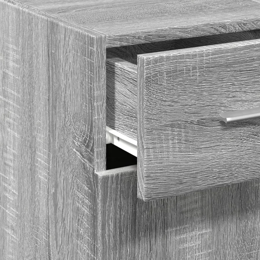 Buffet sonoma gris 30x42,5x93 cm bois d'ingénierie - 6