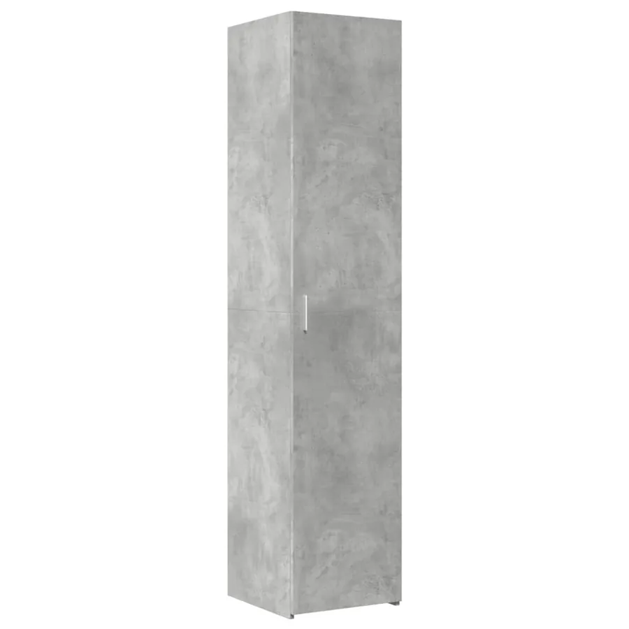 Buffet haut gris béton 40x42,5x185 cm bois d'ingénierie - 2