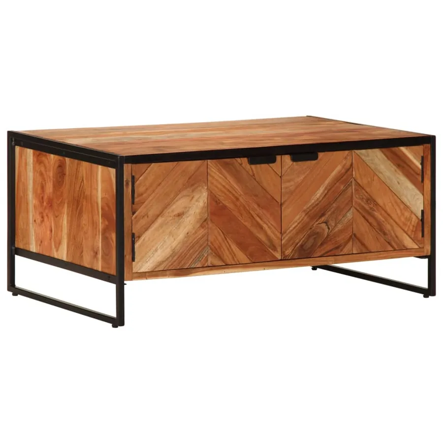 Table basse 90x55x40 cm bois massif d'acacia - 2