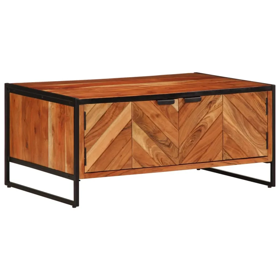 Table basse 90x55x40 cm bois massif d'acacia - 3