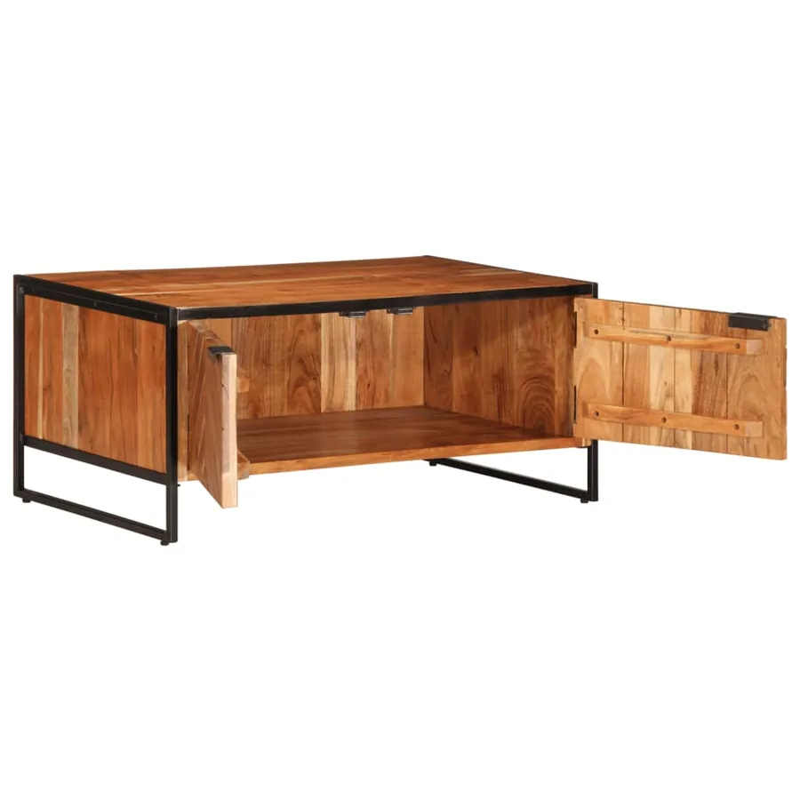 Table basse 90x55x40 cm bois massif d'acacia - 5
