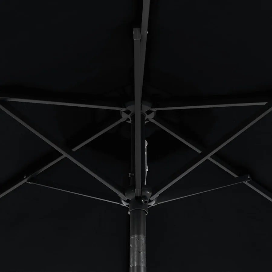 Parasol de jardin avec mât en acier noir 225x225x212 cm - 10