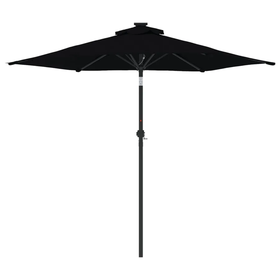 Parasol de jardin avec mât en acier noir 225x225x212 cm - 4