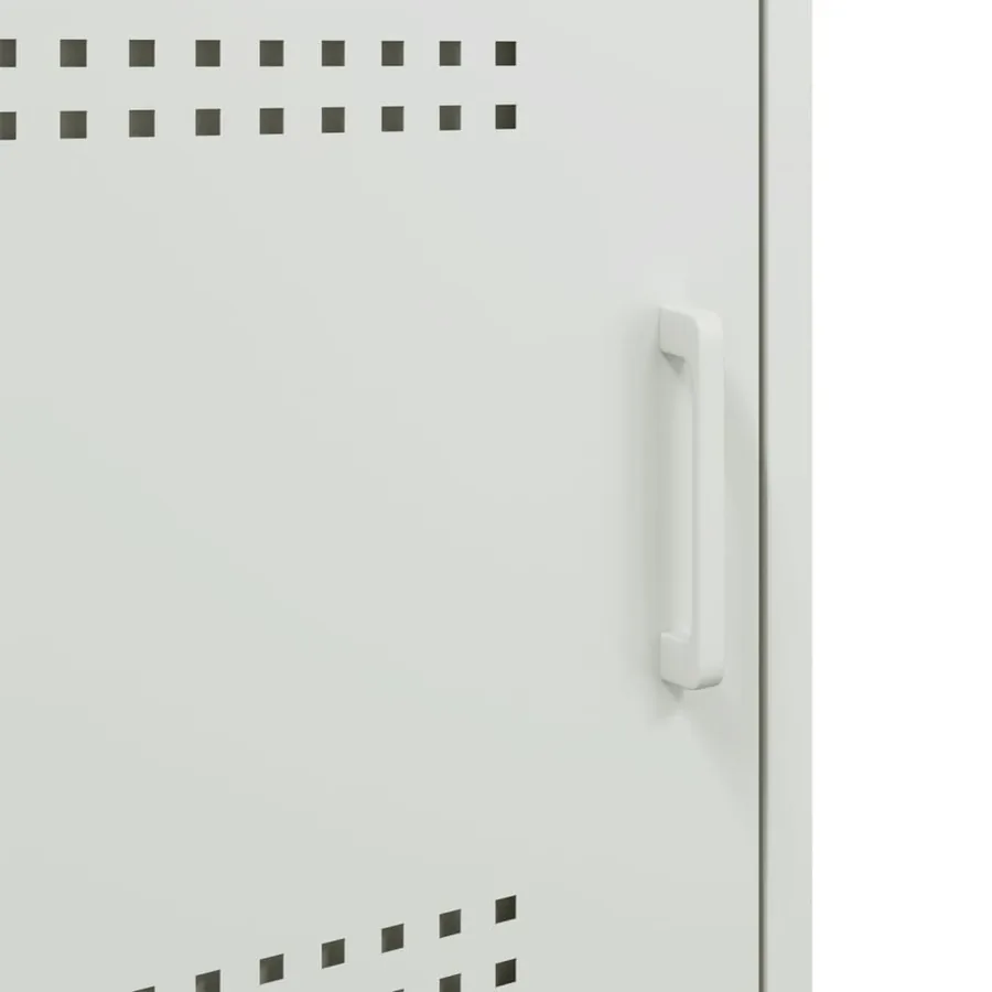 Tables de chevet 2 pcs blanc 36x39x50,5 cm acier - 12