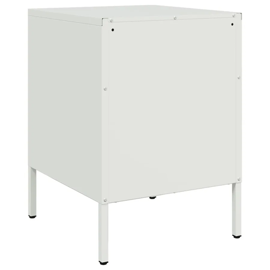 Tables de chevet 2 pcs blanc 36x39x50,5 cm acier - 8