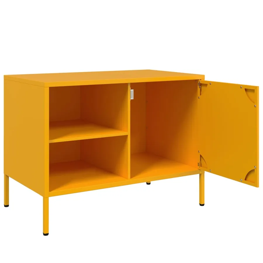 Meubles TV 2 pcs jaune moutarde 68x39x50,5 cm acier - 10