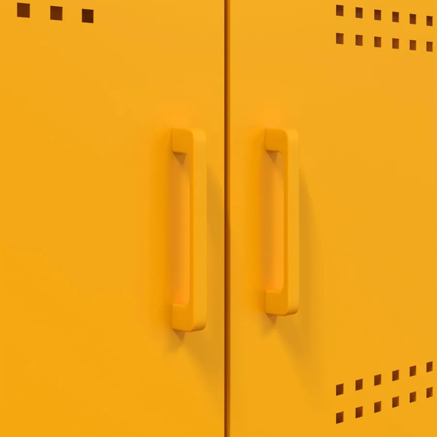 Meubles TV 2 pcs jaune moutarde 68x39x50,5 cm acier - 13