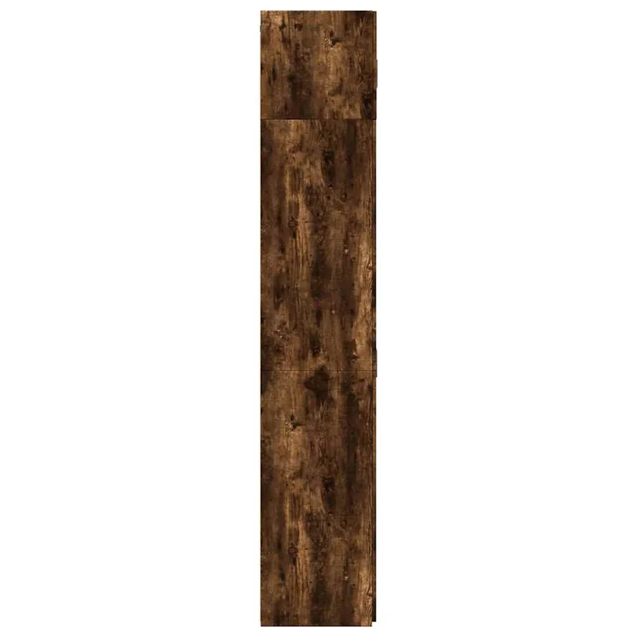 Armoire de rangement chêne fumé 70x42,5x225cm bois d'ingénierie - 7