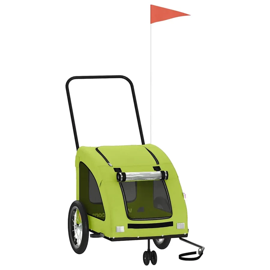 Remorque de vélo pour animaux de compagnie vert - 2