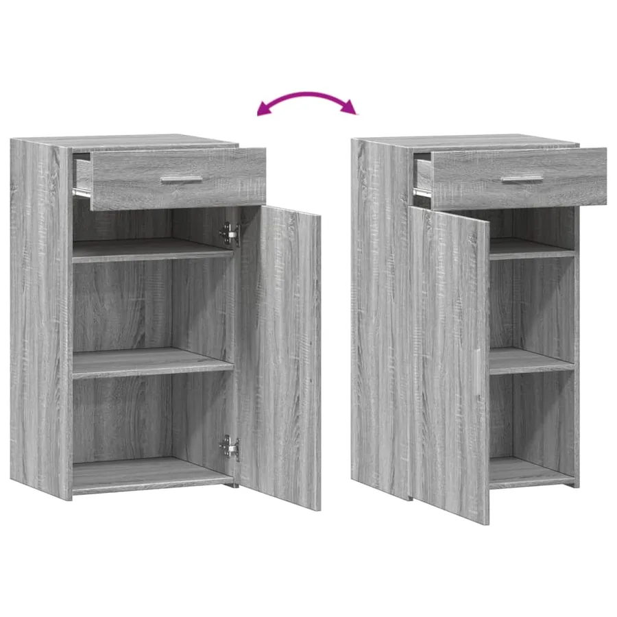 Buffet sonoma gris 50x42,5x93 cm bois d'ingénierie - 7