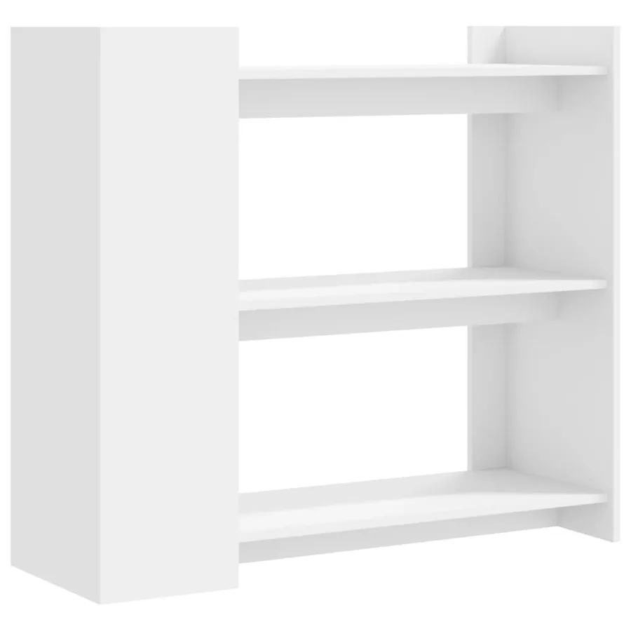 Table console blanc 100x35x90 cm bois d’ingénierie - 6