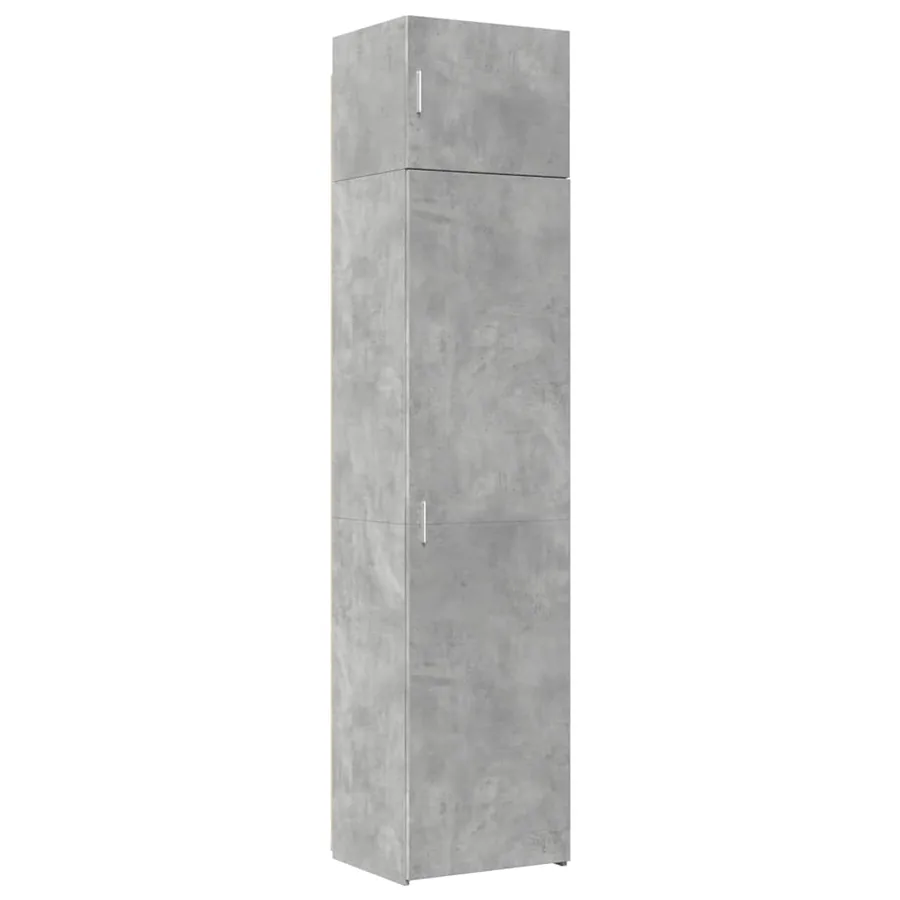 Armoire de rangement mince gris béton 50x42,5x225 cm - 2